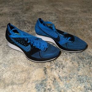Nike Flyknit Racer Black Photo Blue